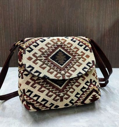 Stylish Eco-Friendly Fabric Flap Sling Bag 109
